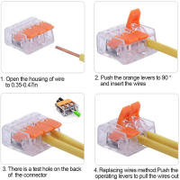 Miniconector de Terminal de Cable reutilizable para el hogar, abrazadera de bloque de alambre, para Conectores eléctricos, 75 piezas, 221 - details 3