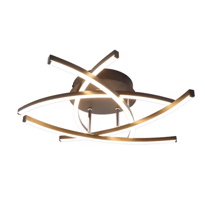 CBJKTX LED Luz de techo Dormitorio Negro Regulable 32w Metal moderno con control remoto - 1
