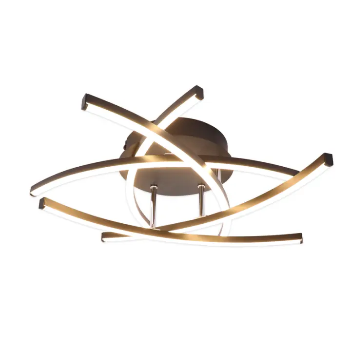 CBJKTX LED Luz de techo Dormitorio Negro Regulable 32w Metal moderno con control remoto - 1
