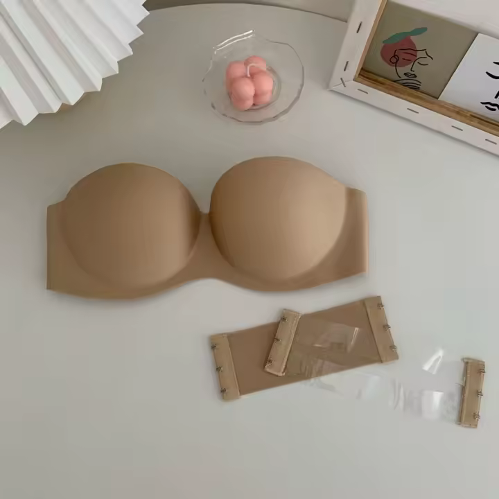 Push-up media Copa belleza espalda con cinturón de extensión tubo Top Sexy sujetador sin tirantes envoltura en el pecho mujeres sujetadores sin correas Bralette - 1