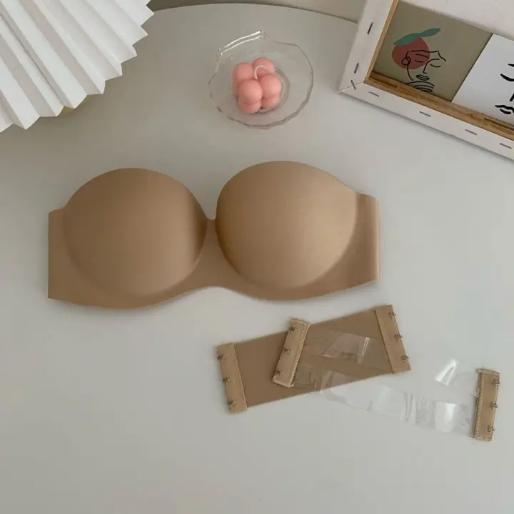 Push-up media Copa belleza espalda con cinturón de extensión tubo Top Sexy sujetador sin tirantes envoltura en el pecho mujeres sujetadores sin correas Bralette - 1