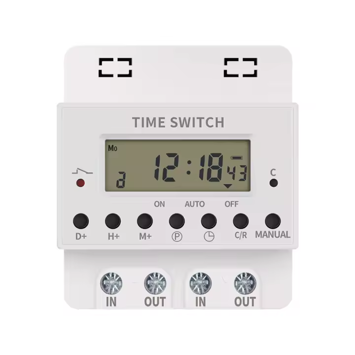 Temporizador Digital de 220V, 50Hz, 60A, relé programable diario y semanal, temporizador electrónico de Riel Din, controlador de tiempo - 1