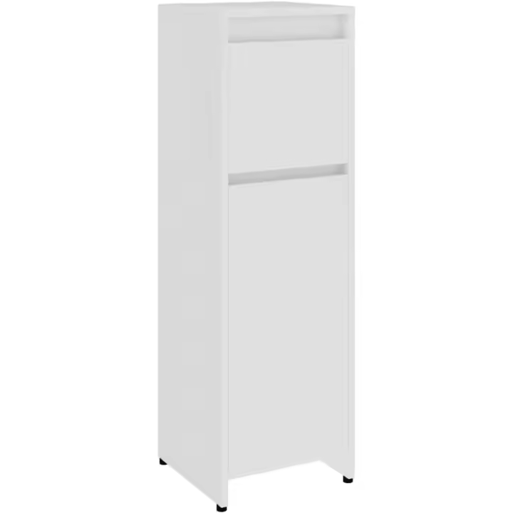 vidaXL Armario de Baño Mueble Lavadora Estante Aseo Colada Inodoro Ducha WC Bañero Almacenamiento Madera Contrachapada Gris Sonoma 30x30x95 cm - 1