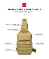Mochila de Deporte al Aire Libre para Senderismo y Camping Bolso de Pecho Táctico Militar para Caza y Pesca Bolsa de Hombro Cruzada Molle para Escalada - details 2