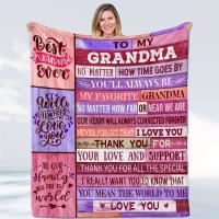 1 Manta De Franela Con Estampado De Sobre, Para Mi Abuela, Cálida, Acogedora, Suave, Para Sofá, Cama, Sofá - details 1