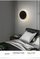 Lámpara de pared redonda para interiores/estilo minimalista moderno, mesita de noche para dormitorio, escalera, porche/fuente de luz LED, Sensor táctil de cuerpo humano - details 6