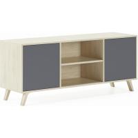 salón |   57 x 140 x 40 cm |   Indicado para TV de 32/40/50/55/60" |   Modelo Viento 140 |   Puccini |   2 Puertas Abatibles Color Gris - details 0