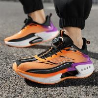 Zapatos para correr con hebilla giratoria para hombre, zapatillas gruesas a la moda para mujer, calzado para correr con parte inferior gruesa Unisex, calzado sin cordones para exteriores para niños - details 3