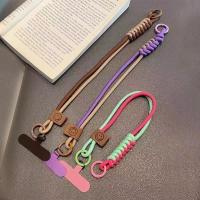 Funda de Teléfono Tejida a Color de Colisión Universal Colgante de Mano Corto con Cinturón Versátil - details 0