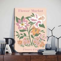 JUBEER Pintura en Lienzo de Floral y Frutal Decoración de Dormitorio Estética Arte de Enmarcado - details 6