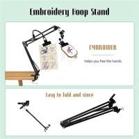 Soporte de aro de bordado de Metal ajustable, 360, para coser artesanías de punto de cruz - details 4