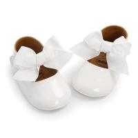 Zapatos de bebé con lazo, suela de goma, zapatillas de Ballet de PU antideslizantes, zapatos de vestir para niña, zapatos de cuna para niño pequeño - details 4