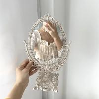 Espejo de Maquillaje de Estilo Europeo Vintage Forma Ovalada Rotación de 360 Grados - details 2