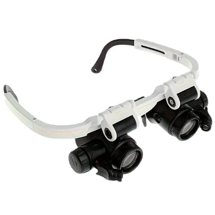 Lupa de Cabeza Ajustable con Luz LED Gafas de Lectura Sin Manos 8X 15X 23X Papelería y Artesanía - 1