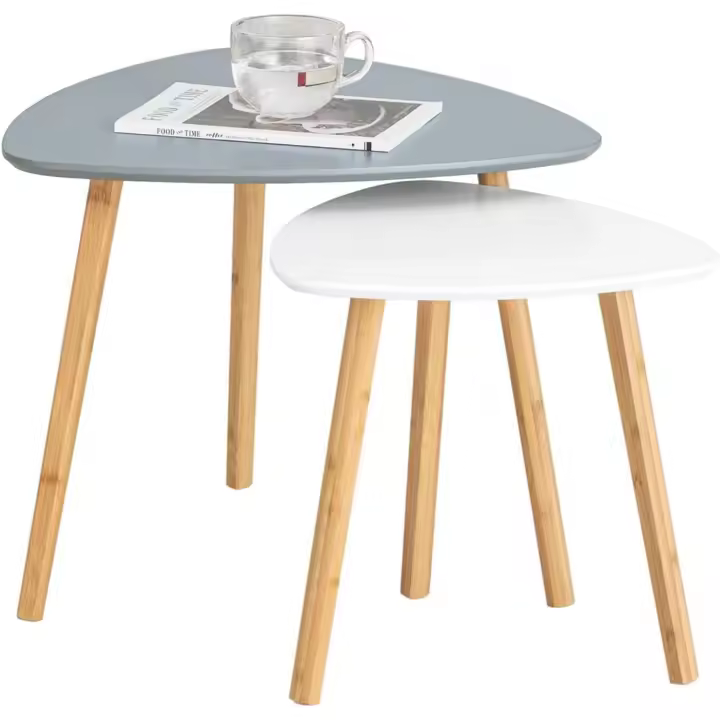 Mesitas de café Mesa de Centro Mesa Auxiliar 55 x 55 x 45cm Gris FBT74-HG ES - 1