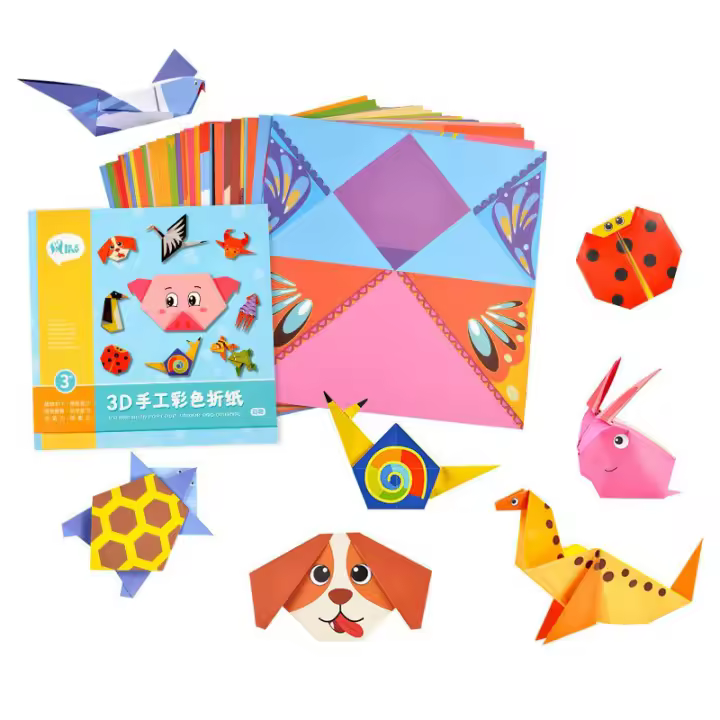 54 Uds. De papeles creativos DIY de Origami, clase de arte de vida Animal colorida, materiales hechos a mano, diversión familiar, regalo de fiesta de cumpleaños para niño y niña ZYF - 1