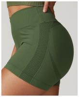 Pantalones cortos de Yoga sin costuras para mujer, ropa deportiva para Fitness, levantamiento de glúteos, gimnasio, correr - details 4