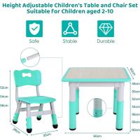 Grupo Infantil Ajustable en Altura 2 Sillas Muebles de Plástico para Niños - details 11