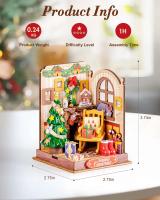 Robotime Rolife Mini Casa de Hogar Decoración de Hogar de Navidad Modelo de Rompecabezas de Madera DIY 3D Coleccionables de Juguetes y Juegos - details 3