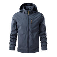 Chaquetas con capucha para hombre, abrigos informales para exteriores, sudaderas con capucha sueltas, tops impermeables, primavera y otoño - details 2