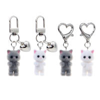 Llavero De Gato Flocado Lindo Colgante Para Teléfono Y Auriculares Adorno Para Bolsa Y Coche Joyería Regalo Para Todas Las Edades - details 8