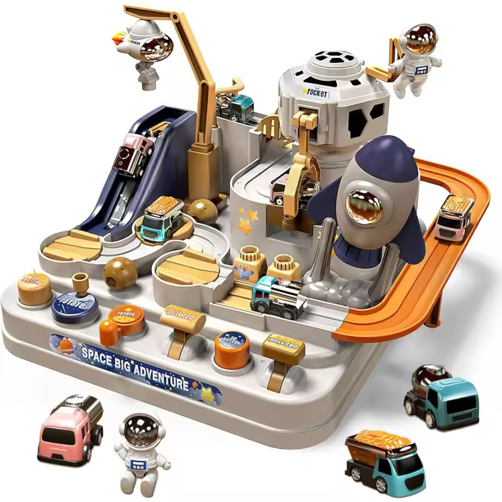 Juego de Carreras de Rastro para Niños Juguete de Aventura de Coche de Espacio - 1