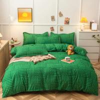 Juego de funda nórdica a cuadros negra y gris, ropa de cama Reversible con rejilla geométrica, funda de edredón suave para niños, adolescentes y adultos, decoración de dormitorio - details 26