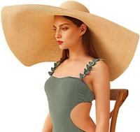 Gorra de Sol Hecha a Mano de Moda para Mujer Visera Ancha de 70cm Ideal para Playa de Verano - details 1