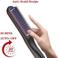 Alisa Multifuncional para Aliserar el Cabello Cepillo de Alisado Calentable de Cerámica con Anti-Escaldado Calentamiento Rápido Belleza Herramientas y Accesorios - details 3