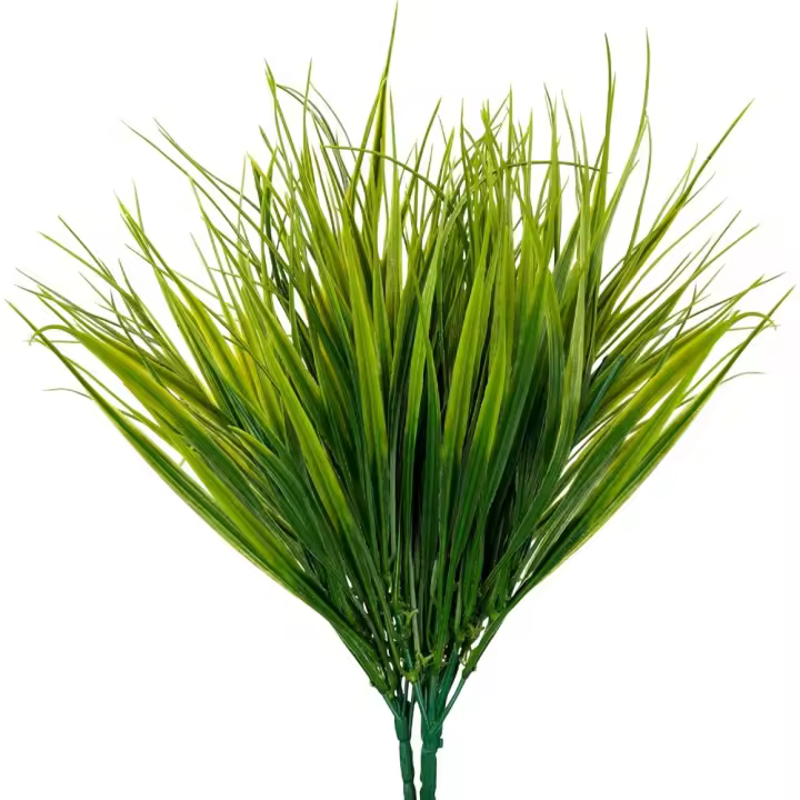 Paquete de 6 Hierbas Artificiales de Plástico Hierba de Trigo para Interiores y Exteriores para Hogar, Oficina, Jardín y Cocina Decoración Luz y Flores - 1