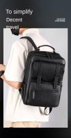 Mochila de Negocios de Cuero Minimalista Impermeable, Resistente al Desgaste, Tamaño 40x28x18cm para Viajes de Negocios y Commuting - details 9