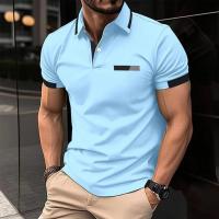 Polo de manga corta para hombre, camisetas informales, tops de verano - details 1