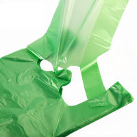 Bolsa de plástico con asa para basura, chaleco verde de 9 tamaños, para regalo, venta al por menor, supermercado, compras de comestibles, 100 piezas - details 1