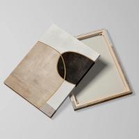 Cuadro Abstracto en Lienzo de Negro y Oro con Marco de Estilo Nórdico para Decoración de Hogar Arte de Pared Moderno para Sala de Estar - details 1