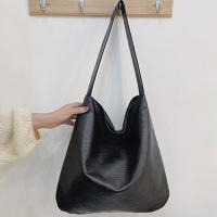 Bolso de hombro de cuero PU Vintage para mujer, bolso Hobo de gran capacidad, bolso de oficina, bolsos de compras simples informales, moda de invierno - details 15