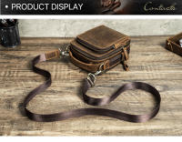 Bolso de hombro pequeño para hombre, bandolera de piel auténtica para iPad de 8,3 pulgadas, Bolso Mini de diseñador Vintage, nuevo - details 10