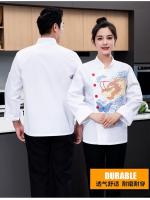 Monos de Chef para comedor, ropa de manga larga para hombre y mujer, para otoño e invierno, Hotel, restaurante, sala de estar, ropa de cocina, ropa corta Sle - details 13