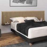Cabecero colgante (240 cm, de madera y negro - details 1