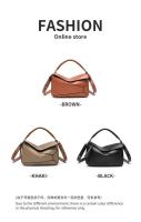 2025 Nuevo bolso de hombro para mujer: bolso de almohada acolchado geométrico de primavera, bolso cruzado con diseño de retales, mochila de lujo de alta gama Fashionab - details 5