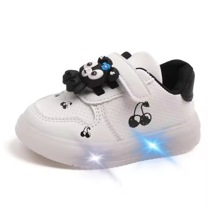 Children LED Lights Sneakers Boys Girls Cherry Fashion Running Shoes Kids Outdoor Luminous Anti-Slip Shoes Sport Shoes for Baby - 1