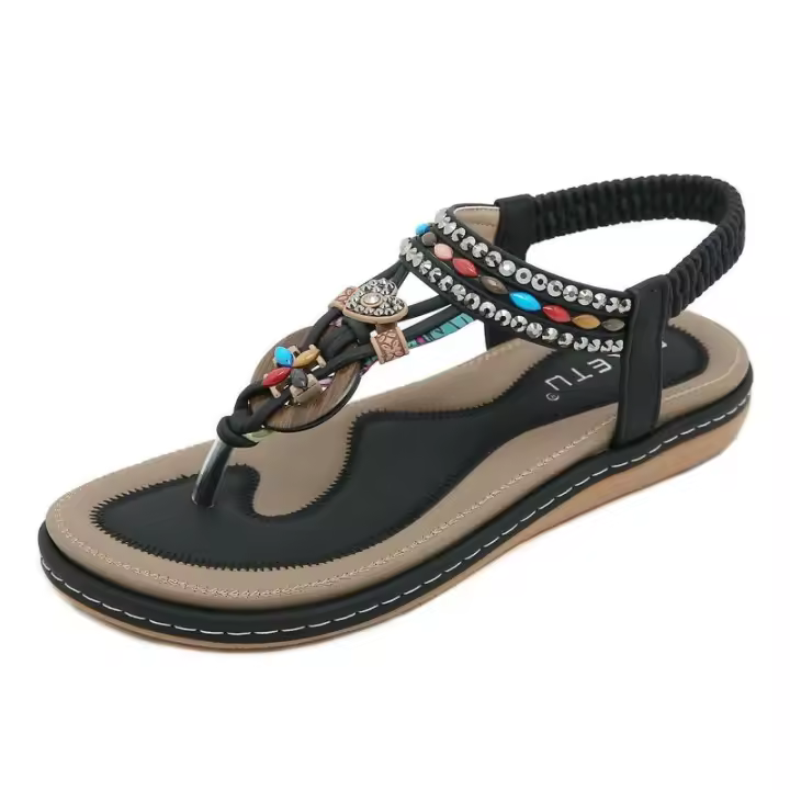 Nuevas sandalias con diamantes de imitación para mujer, cómodas - 1