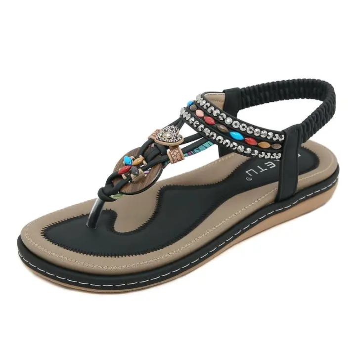Nuevas sandalias con diamantes de imitación para mujer, cómodas - 1