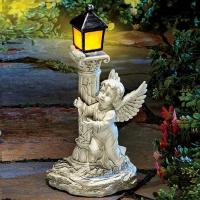 Lámpara Solar Ángel de Columnas Romanas Escultura Única para Jardín, Patio, Decoración del Hogar - details 6