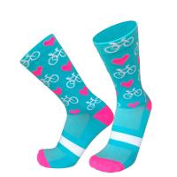2 pares de calcetines de ciclismo para hombre y mujer, calcetines deportivos profesionales de compresión para bicicleta de carretera, calcetines para bicicleta de montaña, calcetines de carreras con patrón de corazón - details 18