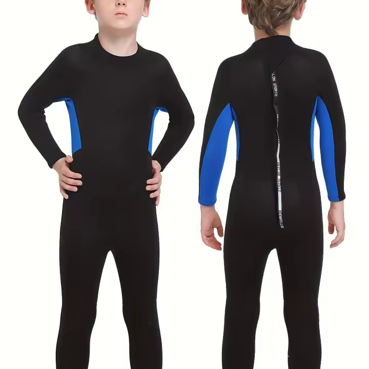 Niños y niñas de caucho de cloropreno de una pieza, protector solar para esquiar, nadar y surfear. - 1