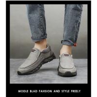 Zapatos informales de cuero para hombre, mocasines transpirables, zapatillas de deporte para hombre, calzado plano de cuero cómodo, zapatillas de deporte para hombre 2024 - details 13