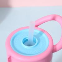 Taza aislada de acero inoxidable portátil de 600ml, taza con pajita de dopamina a prueba de fugas con asa, termo, botella de agua para actividades al aire libre - details 13