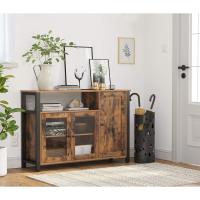 Muebles para Sala de Estar 3 Puertas Estilo Casa Campo Marrón Roble y Negro Tinta - details 14