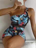Bañador de una pieza con estampado Tropical para mujer, ropa de baño femenina para la playa, traje de baño de realce para verano, 2023 - details 1