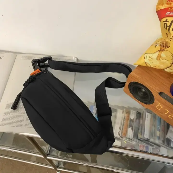 Bolso cruzado sual de inspiración japonesa, deporte listo para riñones estilo Hong Kong, perfecto para parejas, 2024 - 1